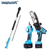 SWANSOFT เครื่องมือไฟฟ้าสำหรับงานไม้แบตเตอรี่16.8โวลต์เลื่อยไม่แปรงถ่านไฟฟ้า5นิ้วแบตเตอรี่ลิเธียมไอออนเลื่อยไร้สาย