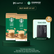 Combo 2 Hộp Cà phê hòa tan cao cấp Starbucks Caffè Latte Hộp 4 gói x 14g