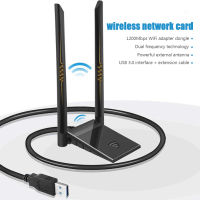 Dual Band 1200Mbps USB 3.0 WiFi Adapter AC1200 Wireless USB Wifi Lan Dongle 2.4G/5Ghz Wi-fi Receiver Antenna Network Card  USB Network Adapters