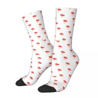 Harajuku Cute Mushrooms Basketball Socks Polyester Middle Tube Socks for Women Men Non-slip Socks Tights