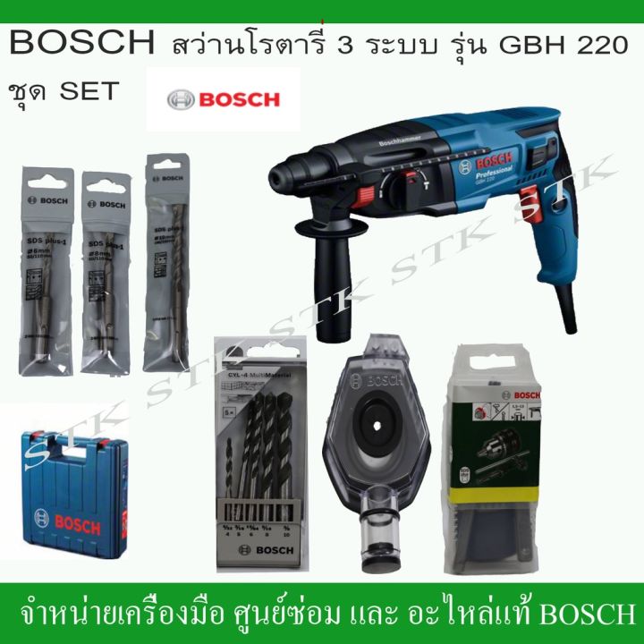 โปรโมชั่น-คุ้มค่า-bosch-สว่านโรตารี่-3-ระบบ-รุ่น-gbh-220-ชุดset-ของแท้-จากโรงงาน-bosch-รับประกัน-1-ปี-0-611-2a6-0k1-ราคาสุดคุ้ม-ชุด-เครื่องมือ-ช่าง-ไฟฟ้า-ชุด-สว่าน-ไร้-สาย-ชุด-ไขควง-ไฟฟ้า-ชุด-บล็อก-ไฟ