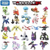 TAKARA ทอมีโปเกมอนพ็อกเก็ตมอนสเตอร์ Moncolle Galarian Ponyta Dragapult Hydreiga Blaziken Metagross Mini Resin Mainan Figur Anime