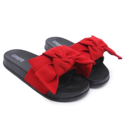 ขายดีที่สุด ioztt2023 - /▧∈﹍ 2023 Beach Slippers Wear Fashion Word Drag Korean Version of The Thick Bottom Bow Large Size 43