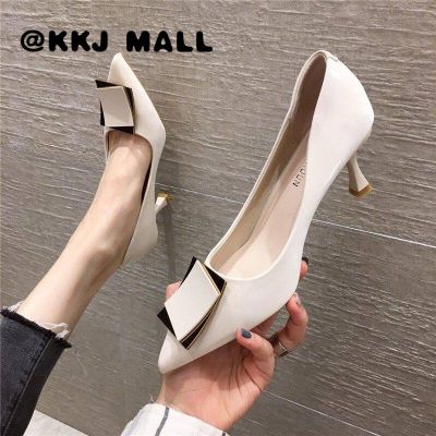 KKJ MALL Womens Single Shoes 2021 Fall French Temperament Pointed Toe Shoes Korean Fashion All-match High Heels Womens Stiletto Shoes