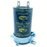 Capacitor ค่า 10000uF/100V. ขาแบนพร้อมเข็มขัด ยี่ห้อ Samwha ของแท้ จำนวน 1ตัว