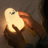 Penguin Silicone Touch Sensor Night Light Timing USB Charging LED Night Lamp Bedroom For Children Baby Girl Christmas Gift