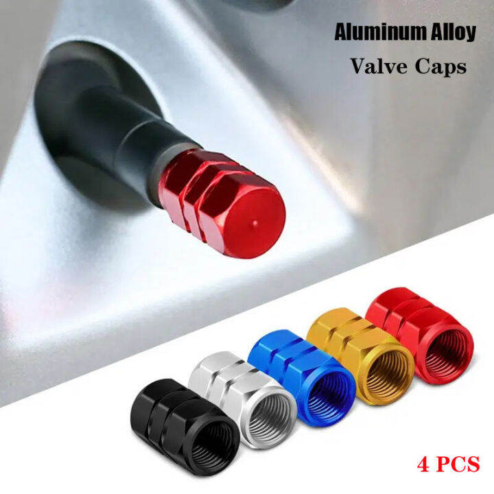 4pcs/set Car Wheel Tire Valves Aluminum Alloy Car Wheel Air Covers