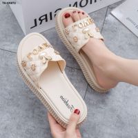 New net red high-heeled slippers womens summer fashion home and outdoor wear all-match non-slip deodorant beach slippers flip flops