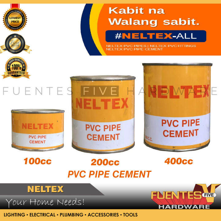 Neltex solvent pvc pipe cement 100cc / 200cc / 400cc Lazada PH