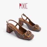 Giày Cao Gót 5cm Mũi Vuông Gắn Khoá Pixie X771 thumbnail
