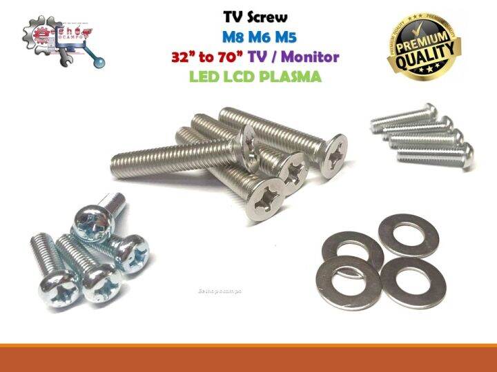 M5 M6 M8 TV Screw 30" to 88" Bolt for Universal VESA LED LCD Plasma TV