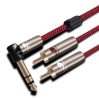 Stereo 6.35mm to Dual RCA Audiophile Audio Cable for Mixer Console AMP Angle 1/4 TRS Jack to 2 RCA OFC Cable 1M 2M 3M 5M 8M 10M