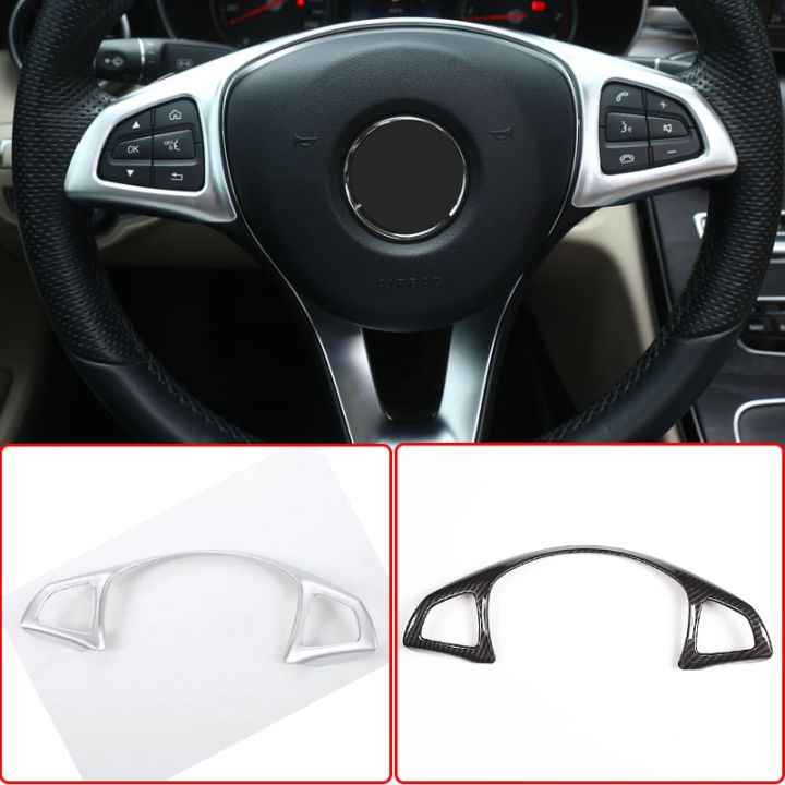 Carbon Fiber Car Steering Wheel Button Frame Cover Sticker for Mercedes  Benz C Class W204 Accessories Interior Trim