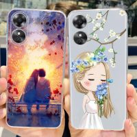 เคส A17สำหรับ Oppo เคสเคสโทรศัพท์ซิลิโคนนิ่มเคสลายการ์ตูนน่ารักสำหรับ Oppo A17ปลอกฝาหลัง17 OppoA17ขนาด6.56นิ้ว