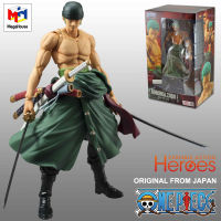 งานแท้ 100% MegaHouse เมก้าเฮาส์ Variable Action Heroes จากการ์ตูนเรื่อง One Piece วันพีซ เต็มพิกัดสลัดจอมลุย วันพีช Roronoa Zoro โรโรโนอา โซโร นักล่าโจรสลัด กลุ่มโจรสลัดหมวกฟาง Mega House OnePiece Ver Original Figma Genuine from japan ฟิกม่า โมเดล