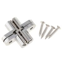 Heavy Duty Cross HStainless Steel Hidden Conceal Hinge Invisible Cross Door Worktop Hinges DIY