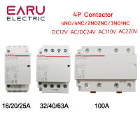 4จุด16-100A Acdc 24โวลต์220โวลต์5060เฮิร์ตราง Din ครัวเรือน AC Modular คอนแทคสวิทช์ควบคุม4NO 4NC 2NO 2NC DIY สมาร์ทโฮมโรงแรม