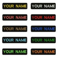 10X2.5cm Embroidery Custom Name Text Patch Stripes Badge Iron On Or  Patches BR-01A Adhesives Tape