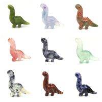 [2023] 1.5 "รูปปั้นไดโนเสาร์ Diplodocus Figurine หินคริสตัลรักษาอะเวนจูรีนสีเขียวลายกุหลาบธรรมชาติขายส่งเครื่องประดับตกแต่งบ้านจำนวนมาก