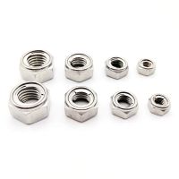 2/10X M3-M16 304 Stainless Steel Prevailing Torque Type All Metal Insert Hexagon Lock Nut Hex Self Locking Locknut DIN980 GB6184