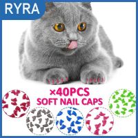 20 buah topi kuku kucing lembut/penutup kuku kucing/cakar kaki/pelindung kuku silikon hewan peliharaan dengan lem dan aplikator gratis/ukuran XS M L