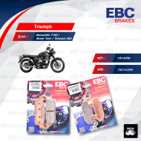 EBC ชุดผ้าเบรกหน้า-หลัง ใช้สำหรับรถ Bonneville T100 / Street Twin ก่อนปี 2019 / Thruxton 900 [ FA142HH - FA214/2HH ]