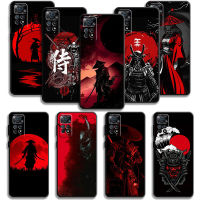 Japan Samurai Sword Ghost Mask Case For Xiaomi Redmi Note 11T 11S 11 10 8 Pro 9 9S 9T 8T for Mi 10 8 9A 9C 10C K40 K50 Cover Electrical Safety