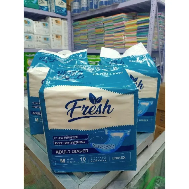 ADULT DIAPERS MEDIUM SIZE 26 35 10Pcs FRESH ♀ Lazada PH