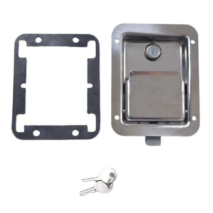 Singlepiece Marine stainless steel paddle latch with key trailer