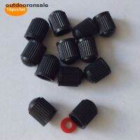 10pcs Valve Caps Car Tire Valve Cap Black Plastic Valve Stem Caps with Seal Ring [new]