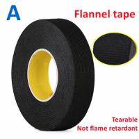 Fabric Cloth Tape Automotive Wiring Harness Black Flannel Car Anti Rattle Self Adhesive Felt Tape Waterproof Glue Polyester tape