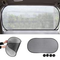 100x50cm Black Gauze Cling Car Rear Window UV Blinds Visor Windshield Sun Shades Sucker Mount