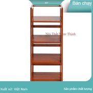 Kệ Sách 4 Tầng Gỗ Cao Su NGOTICO KS40TN 53x30x120cm- Nhiều màu