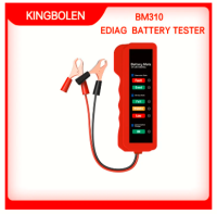 เครื่องทดสอบไฟฟ้ากระแสสลับ BM310เครื่องทดสอบแบตเตอรี่รถยนต์12V KINGBOLEN-EDIAG รัฐเครื่องทดสอบดิจิตอลเครื่องวิเคราะห์6จอแสดงไฟ LED