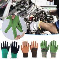 Safety Working Gloves Nylon Polyester Coating Elastic Wear-Resistance Comfortable Breathable Wrist Gloves Knit A6F7