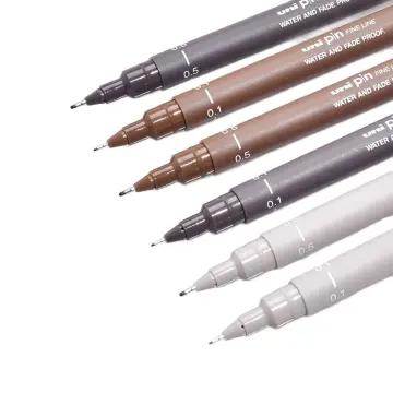 6PCS Black Uni Pin Fineliner Drawing Fine Liner Comic Needle Pens