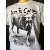 เสื้อวงนำเข้า Alice in Chains The 3 Legged Dog Heavy Metal Alternative Grunge Hard Rock Style Vintage T-shirt สั้น ทุกวัน