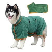 【CC】 Drying Coat Absorbent Bathrobe Large Medium Small Dog Super Fast Moisture Robe Soft Adjustable