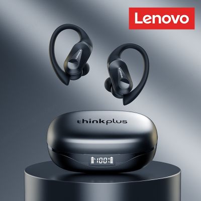 ZZOOI Lenovo LP75 Wireless TWS Sports Bluetooth5.3 Headphones Ear Hook Noise Reduction HiFi Stereo Waterproof Gaming Earphone with Mic
