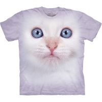 2023 Customized Fashion White Kitten Face Kids T-Shirt 5XL Unisex，Contact the seller for personalized customization