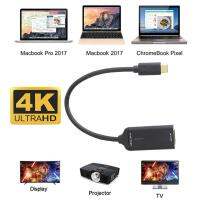 【Cod】 ClickDeals หัวแปลงสัญญาณ HDMI ทนทานคลาสสิก USB ที่ละเอียดอ่อนประเภท C ถึงหัวแปลงสัญญาณ HDMI USB 3.1 USB-C ถึงหัวแปลงสัญญาณ HDMI ตัวแปลงตัวผู้เป็นตัวเมีย