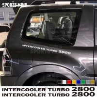 2 X Intercooler Turbo 2800 Car Sticker Decal Automobiles Car Styling For Mitsubishi Delica L300 Pajero Shogun Accessories