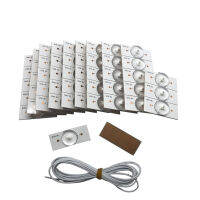 50PCS 3VโคมไฟลูกปัดSMDพร้อมเลนส์กรองสำหรับ32-65 LEDซ่อมทีวีที่มี2เมตรลวดไฟLedแถบอุปกรณ์เสริม