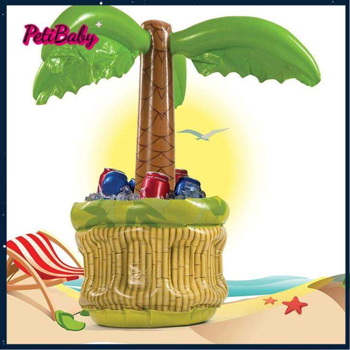 PETIBABY Drink Container Palm Tree Pool Party Drinks Inflatable Pool