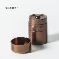 WIZAMONY Small Tea Can Canister 70ml Colorful for Tea Stainless Steel Sealed Caddy for Travel Auminum Alloy