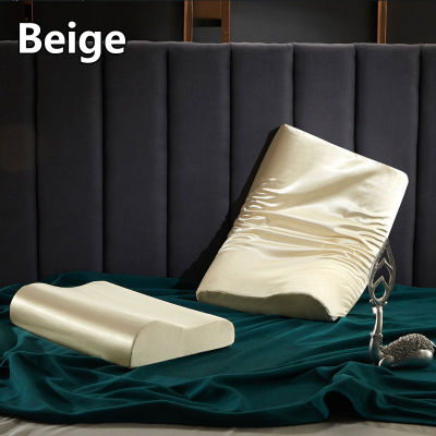 yurongfx 1Pc Satin For Latex Pillow Pillow Cover Memory Foam Artificial Silk Pillowcase Contour Rebound Pillow Case