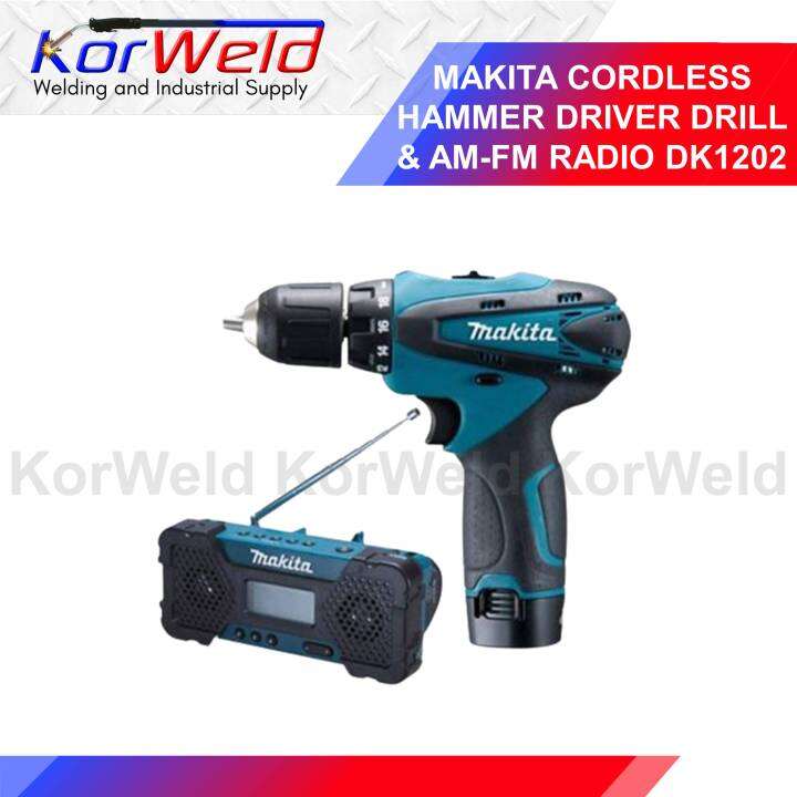 Makita Cordless Hammer Driver Drill & AMFM Radio DK1202 Lazada PH