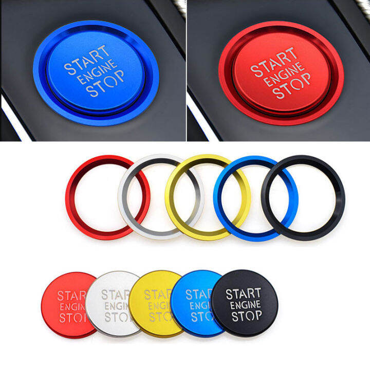 Car Engine Start Stop Button Ring Cover Sticker For Audi A4 A5 B9 B8 A6 A6L A7 C7 Q5 8R