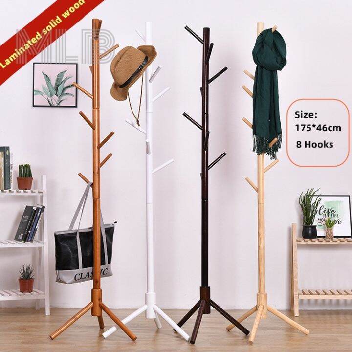 Laminated solid wood Coat Rack Stand for multipurpose hanging bag coat