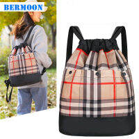 Bermoon Jane Constraint กระเป๋าเป้สะพายหลังผู้ชายและผู้หญิงน้ำหนักเบา Drawstring กระเป๋าเป้สะพายหลัง Easy Travel ความจุขนาดใหญ่ฟิตเนสกีฬา Leisure Bag